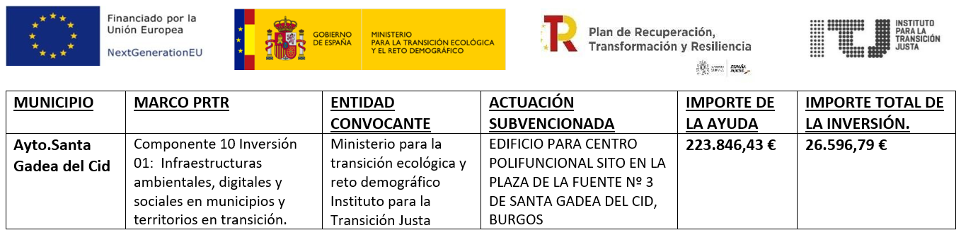 PRTR Santa Gadea del Cid